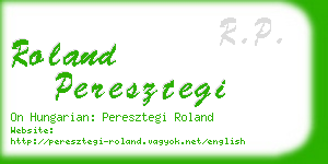 roland peresztegi business card
